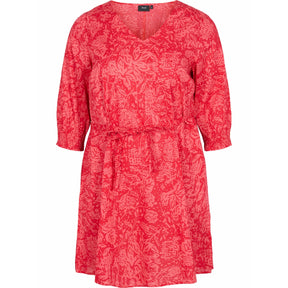 Zizzi Irma Dress in Red - Wardrobe Plus