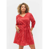 Zizzi Irma Dress in Red - Wardrobe Plus