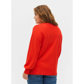 Zizzi Carrie Cardigan in Red - Wardrobe Plus