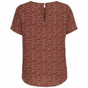 Only Carmakoma Graphic Top in Rust - Wardrobe Plus