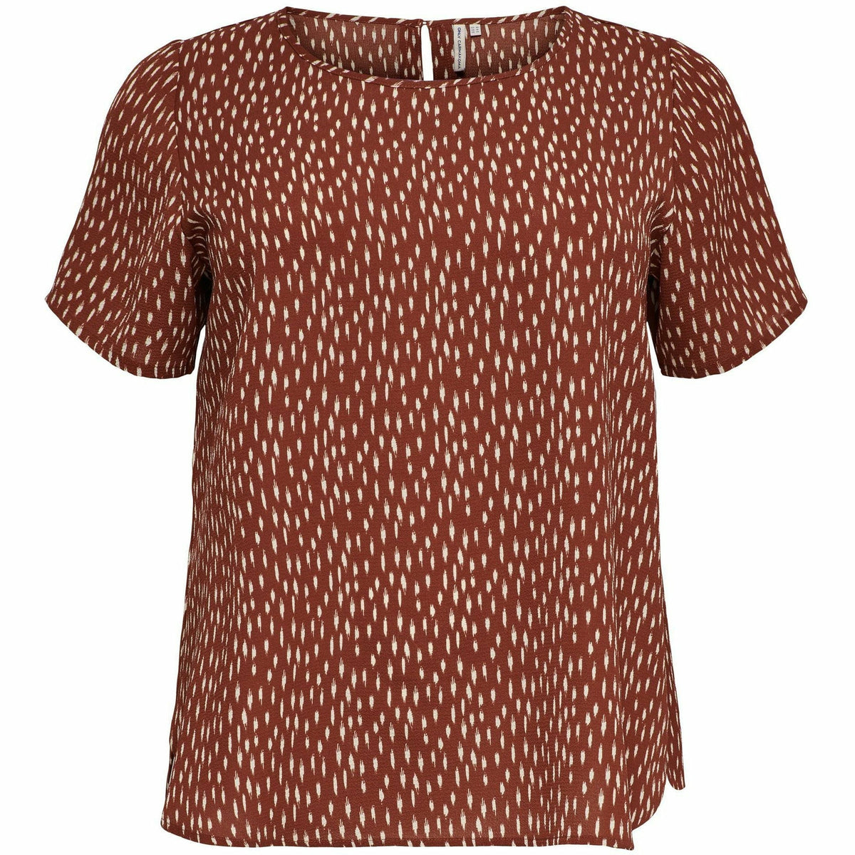 Only Carmakoma Graphic Top in Rust - Wardrobe Plus