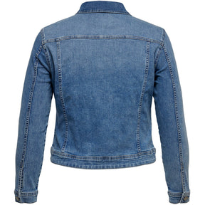 Only Carmakoma Denim Jacket in Light Blue - Wardrobe Plus