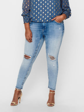 Only Distressed Jeans in Light Blue - Wardrobe Plus