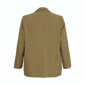 Only Carmakoma Blazer Jacket in Tan - Wardrobe Plus