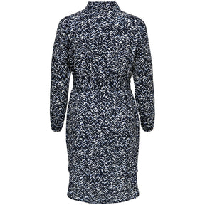 Only Carmakoma Shirt Dress in Blue - Wardrobe Plus