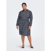 Only Carmakoma Shirt Dress in Blue - Wardrobe Plus