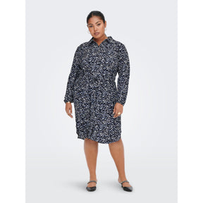 Only Carmakoma Shirt Dress in Blue - Wardrobe Plus