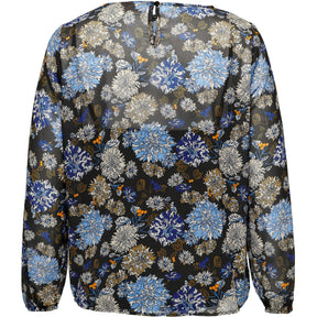 Only Carmakoma Blouse in Chrysanthemum Print - Wardrobe Plus