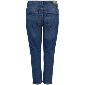 Only Carmakoma Mom Jeans in Dark Blue Denim - Wardrobe Plus