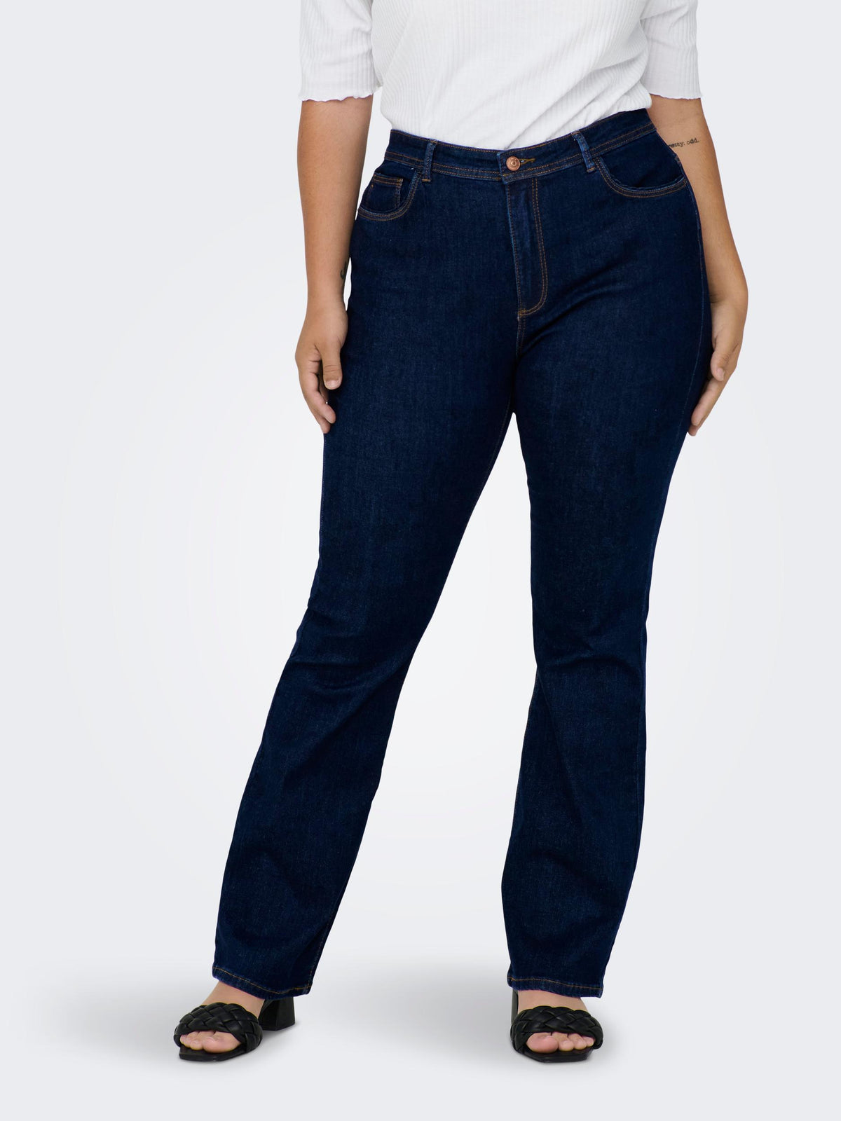 Only Carmakoma Sally Flared Jeans - Wardrobe Plus