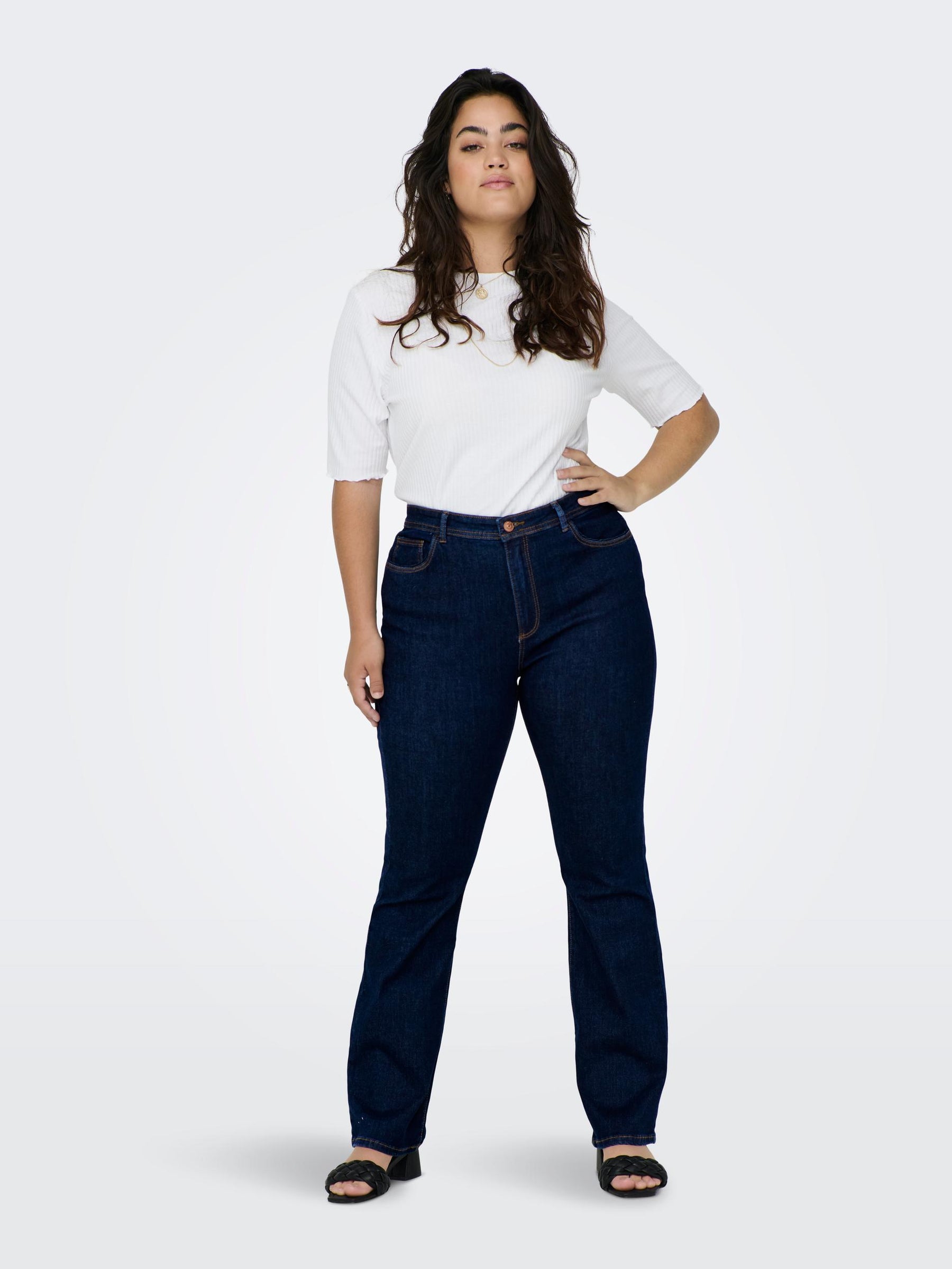 Only Carmakoma Sally Flared Jeans - Wardrobe Plus