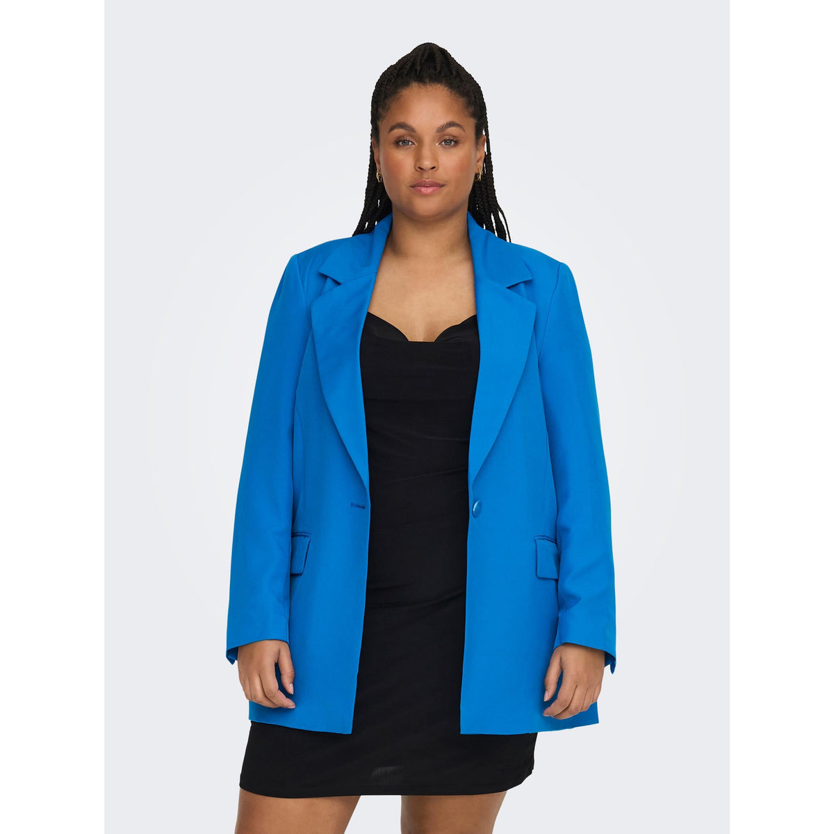 Only Carmakoma blazer in Blue - Wardrobe Plus