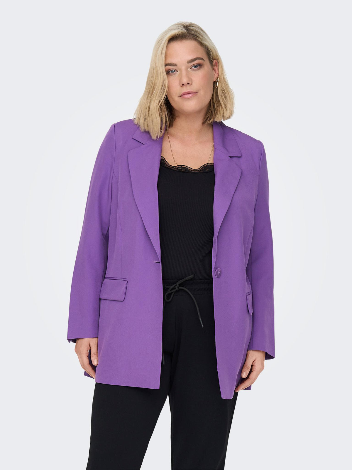 Only Carmakoma Blazer in Purple - Wardrobe Plus