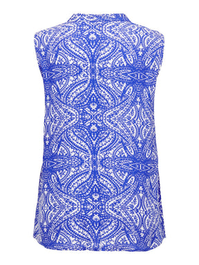 Only Carmakoma Sleeveless Top in Blue - Wardrobe Plus