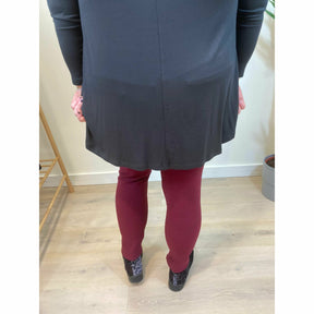 Curvy Trousers in Burgundy - Wardrobe Plus