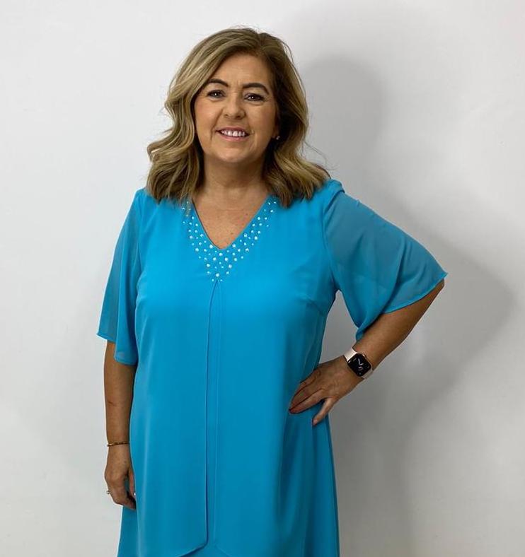 Godske Dress with Diamonte Neck in Aqua - Wardrobe Plus