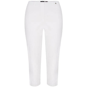 Robell Crop Trousers | White Denim 
