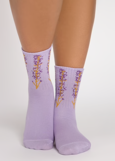 Ulla Popken Lavender Socks - Wardrobe Plus