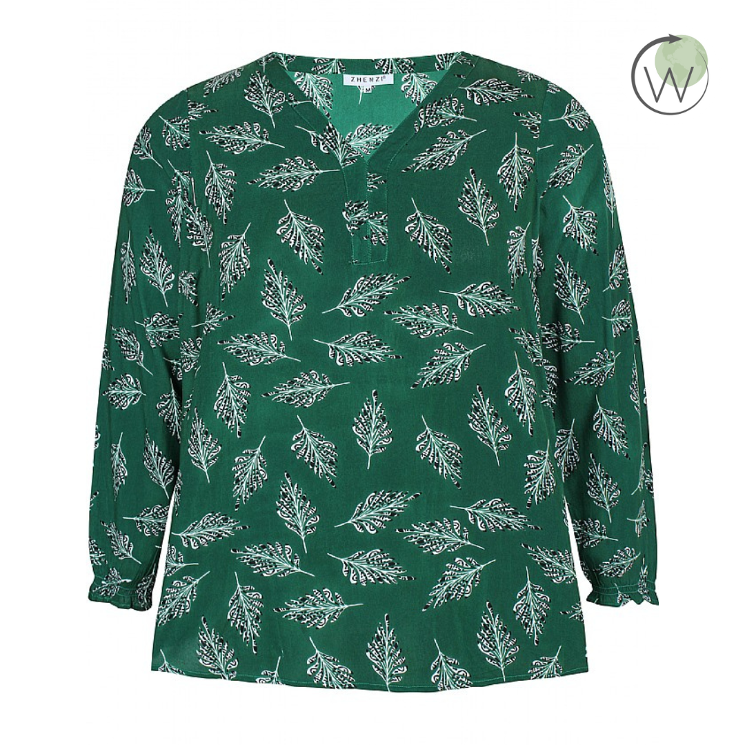 Zhenzi Jimena Top in Green - Wardrobe Plus