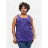 Zizzi Polly Vest Top in Purple - Wardrobe Plus