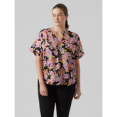 Vero Moda Curve Lucia Floral Print Top - Wardrobe Plus