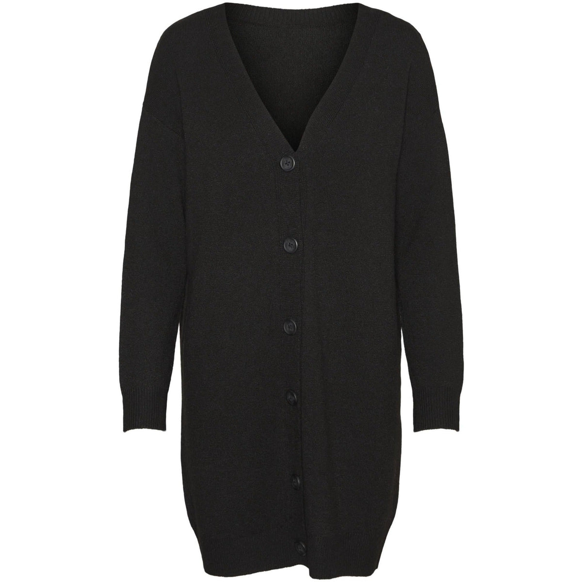 Vero Moda Curve Longline Cardigan in Black - Wardrobe Plus