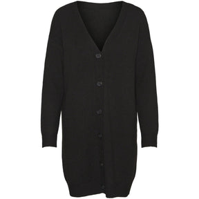 Vero Moda Curve Longline Cardigan in Black - Wardrobe Plus