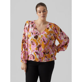 Vero Moda Curve Lis Printed Top - Wardrobe Plus