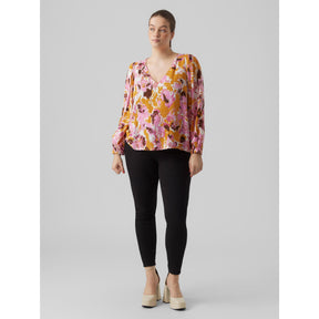 Vero Moda Curve Lis Printed Top - Wardrobe Plus