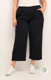 Kaffe Curve Nana Culottes in Black - Wardrobe Plus