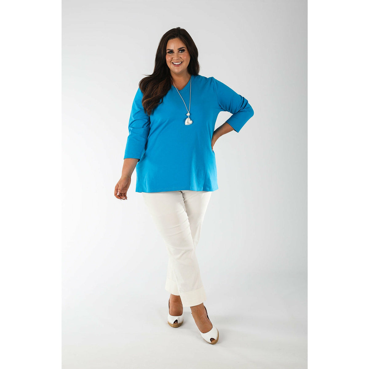 Mellomi Nicola Reversible Top in Turquoise - Wardrobe Plus