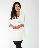 Mellomi Becky Tunic in White - Wardrobe Plus