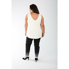 Mellomi Amy Reversible Vest Top in Off White - Wardrobe Plus