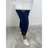 Lucie Crop Trousers In Navy Bottoms