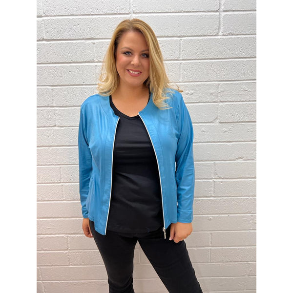 Magna Jacket in Navy, Plus Size Clothing