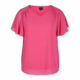 Zizzi Jagger Blouse in Pink - Wardrobe Plus