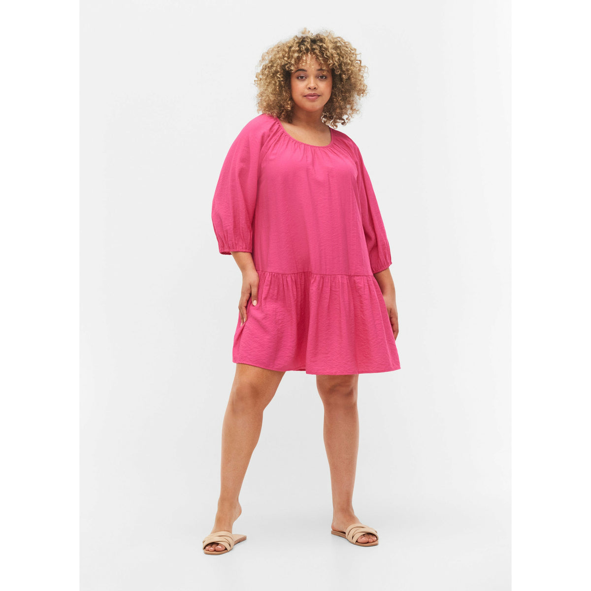 Zizzi A-Line Tunic in Pink - Wardrobe Plus