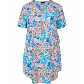 Zizzi Bloom Dress in Floral Pattern - Wardrobe Plus