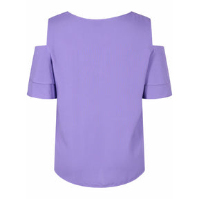 Zizzi Mei Blouse in Purple - Wardrobe Plus