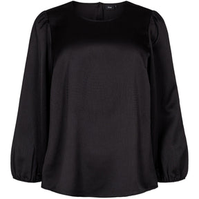 Zizzi Kim Blouse in Black - Wardrobe Plus