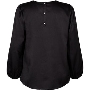 Zizzi Kim Blouse in Black - Wardrobe Plus