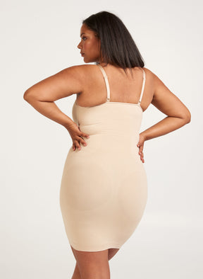 Zizzi Shapewear Dress in Nude - Wardrobe Plus