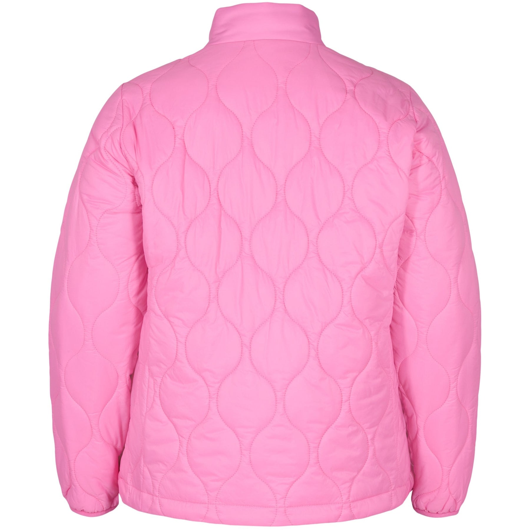 Zizzi Quilted Lightweight Jacket in Pink - Wardrobe Plus