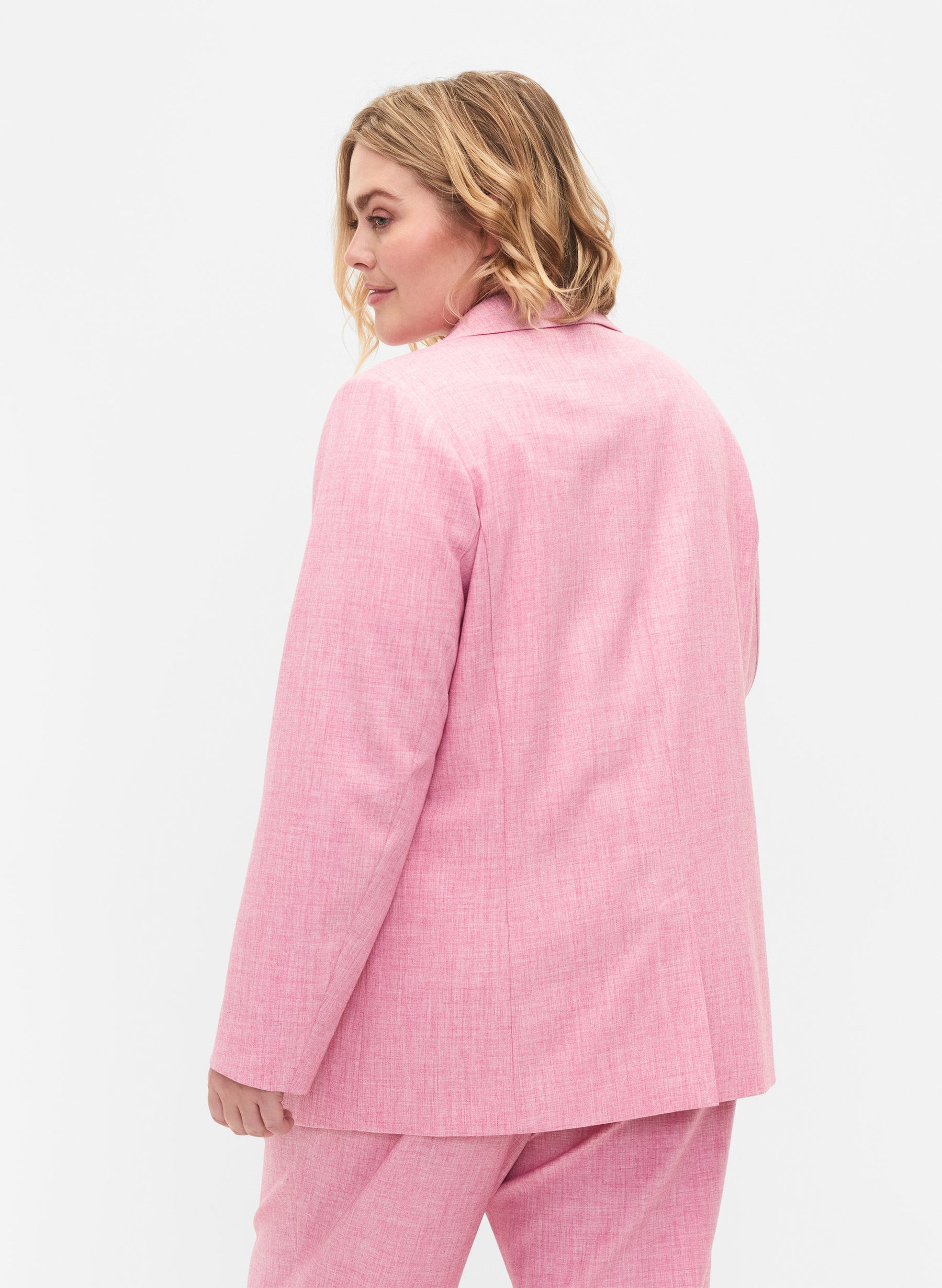 Zizzi Koopa Blazer in Rose - Wardrobe Plus