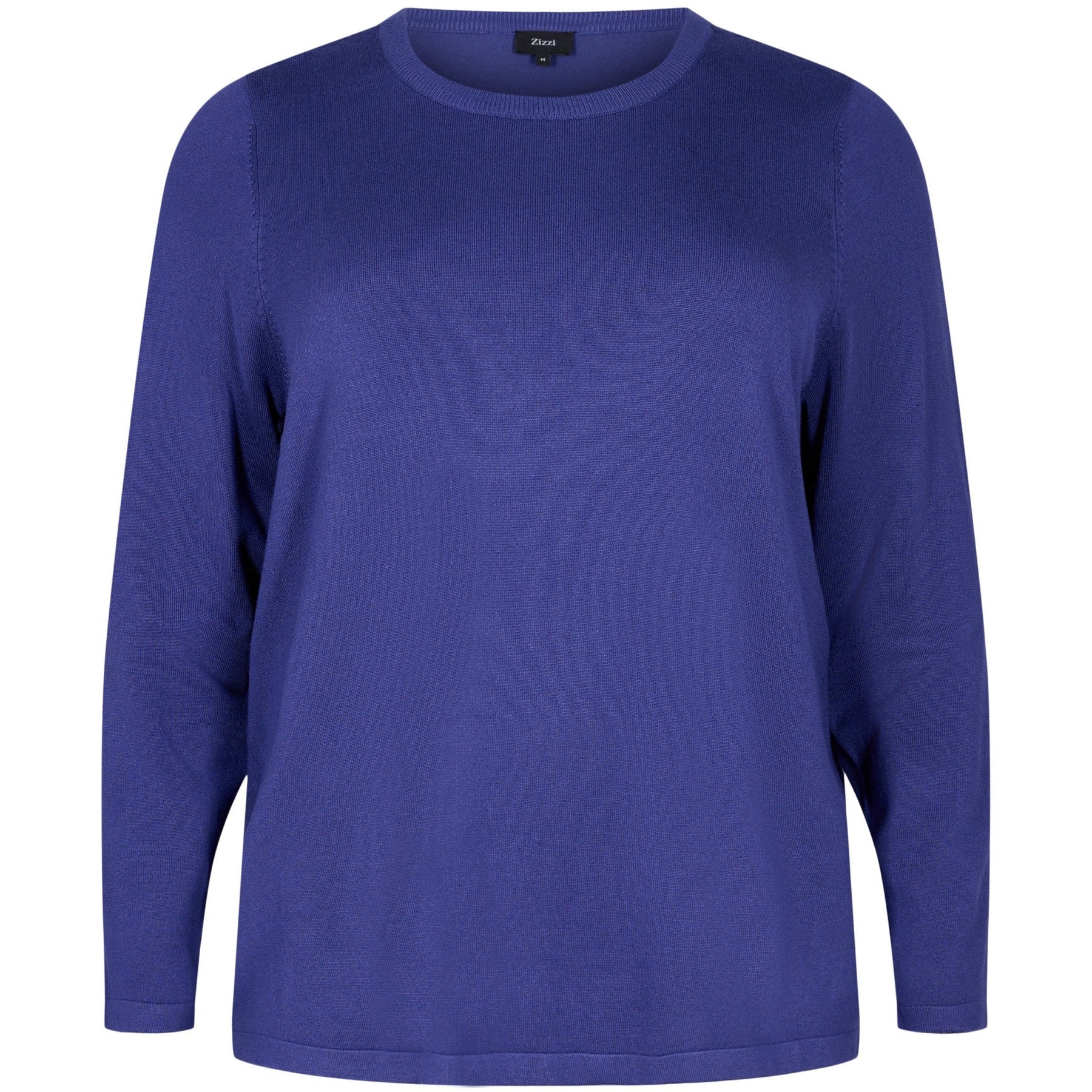 Zizzi Fine Knit Jumper in Cobalt Blue - Wardrobe Plus