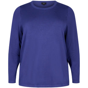 Zizzi Fine Knit Jumper in Cobalt Blue - Wardrobe Plus