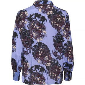 Kaffe Curve Nanni Shirt in Floral Print - Wardrobe Plus