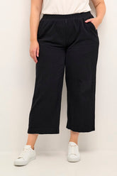 Kaffe Curve Nana Culottes in Navy - Wardrobe Plus