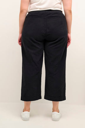 Kaffe Curve Nana Culottes in Black - Wardrobe Plus