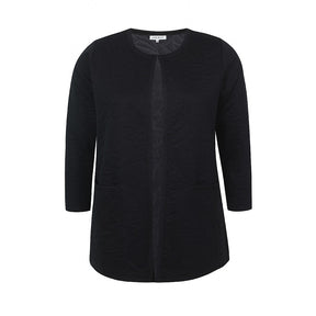 Zhenzi Reimer Longline Cardigan in Black - Wardrobe Plus